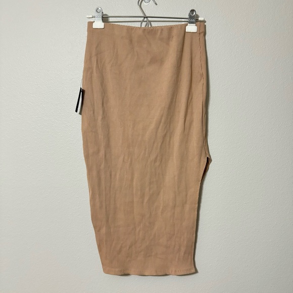 Lulu’s Set For Life Tan Bodycon Midi Skirt—M - Picture 7 of 12